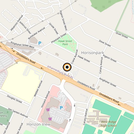 Map showing 22 Kingfisher Street, Horison Park